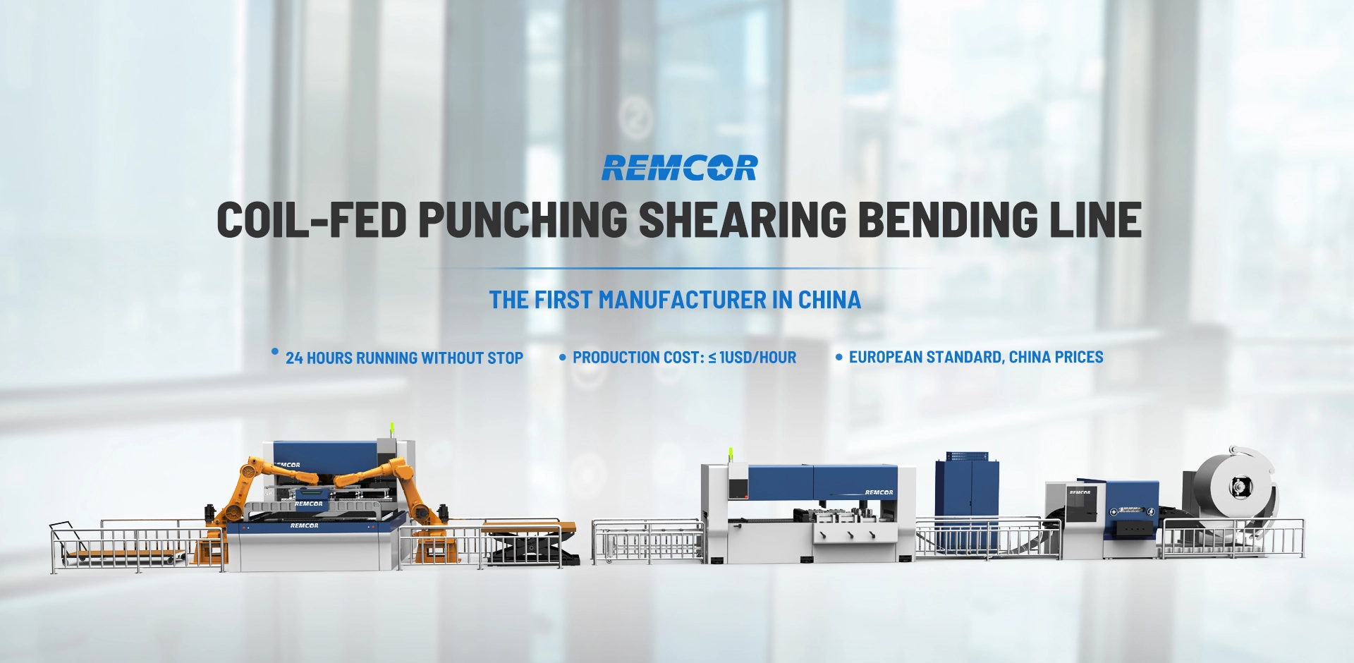 coil fed punching shearing bending line