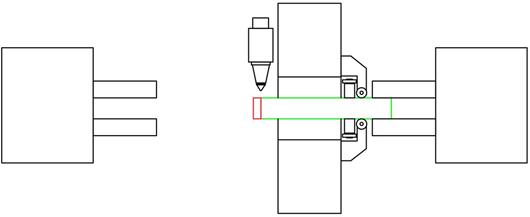 laser light cutting machine 3 chuck